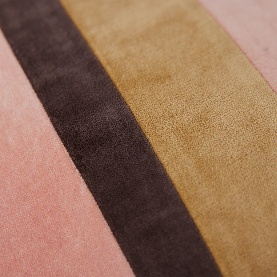 Aksamitna poduszka w paski HKliving Velvet Sunkissed – 50x30 cm