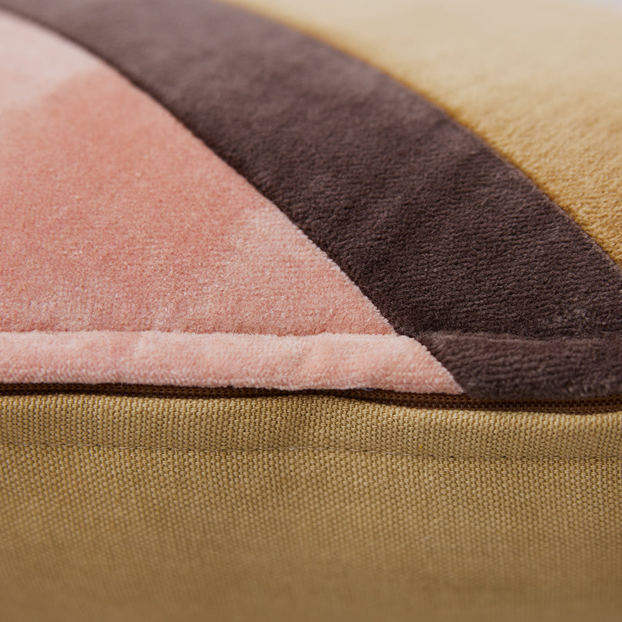 Aksamitna poduszka w paski HKliving Velvet Sunkissed – 50x30 cm