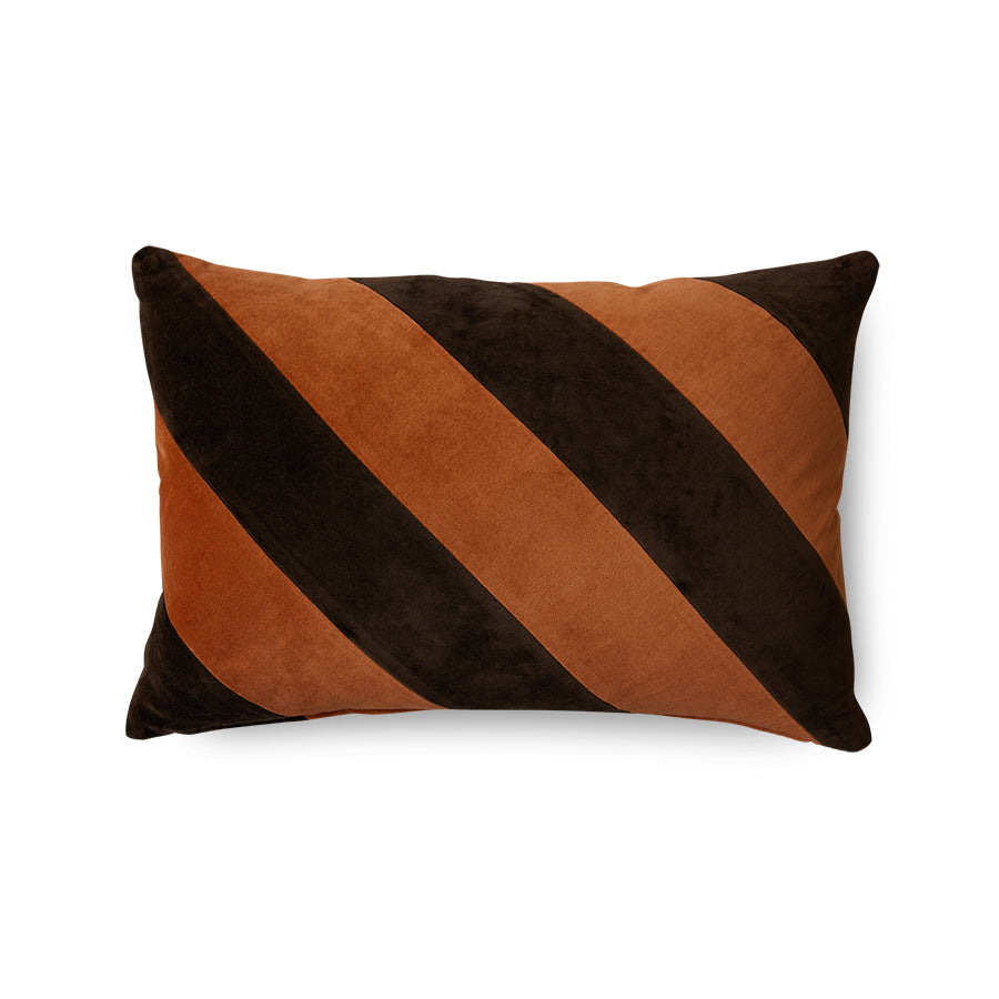 Aksamitna poduszka w paski HKliving Velvet September – 60x40 cm
