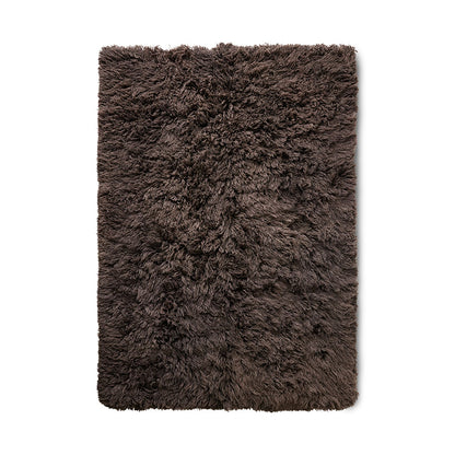 Ręcznie tkany dywan wełniany HKliving Fluffy Rug Espresso – 200x300 cm
