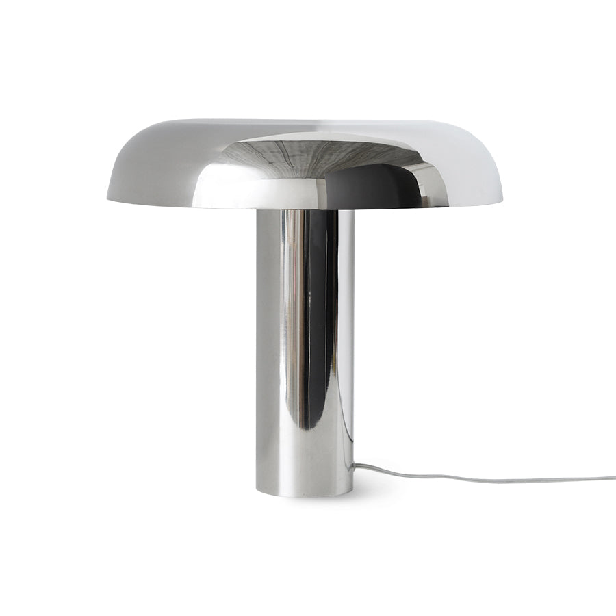 HKliving Mushroom Chrome Table Lamp - 39 cm
