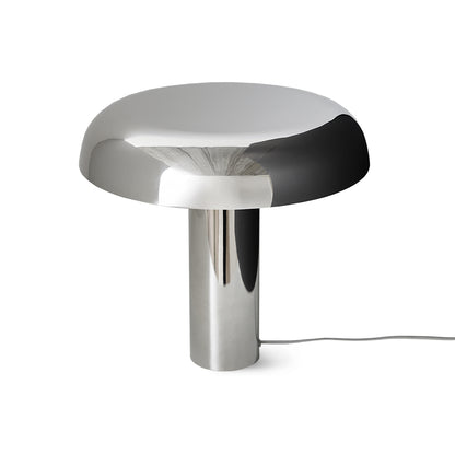 HKliving Mushroom Chrome Table Lamp - 39 cm
